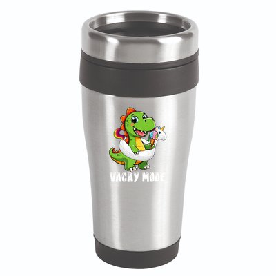 T Rex Unicorn Float Swimming Pool Party Swimmer Vacay Mode Great Gift 16oz Travel Tumbler