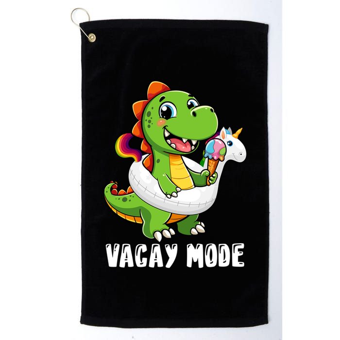 T Rex Unicorn Float Swimming Pool Party Swimmer Vacay Mode Great Gift Golf Towel