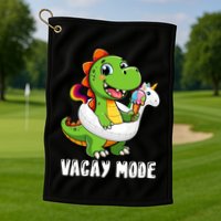 T Rex Unicorn Float Swimming Pool Party Swimmer Vacay Mode Great Gift Golf Towel
