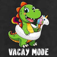 T Rex Unicorn Float Swimming Pool Party Swimmer Vacay Mode Great Gift Golf Towel