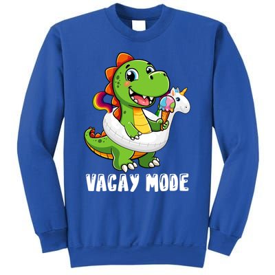 T Rex Unicorn Float Swimming Pool Party Swimmer Vacay Mode Great Gift Sweatshirt