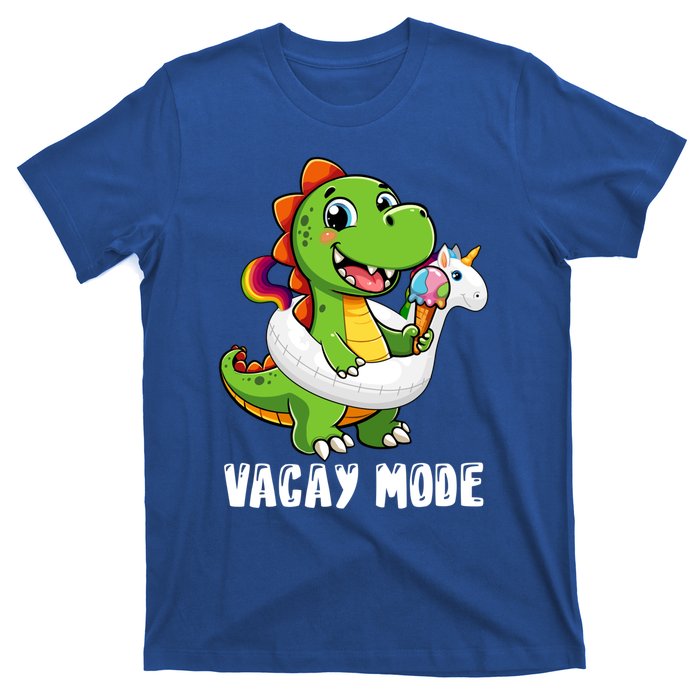 T Rex Unicorn Float Swimming Pool Party Swimmer Vacay Mode Great Gift T-Shirt