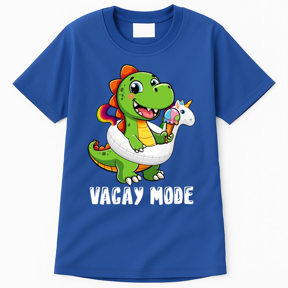 T Rex Unicorn Float Swimming Pool Party Swimmer Vacay Mode Great Gift Tall T-Shirt