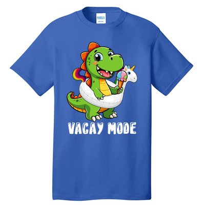 T Rex Unicorn Float Swimming Pool Party Swimmer Vacay Mode Great Gift Tall T-Shirt