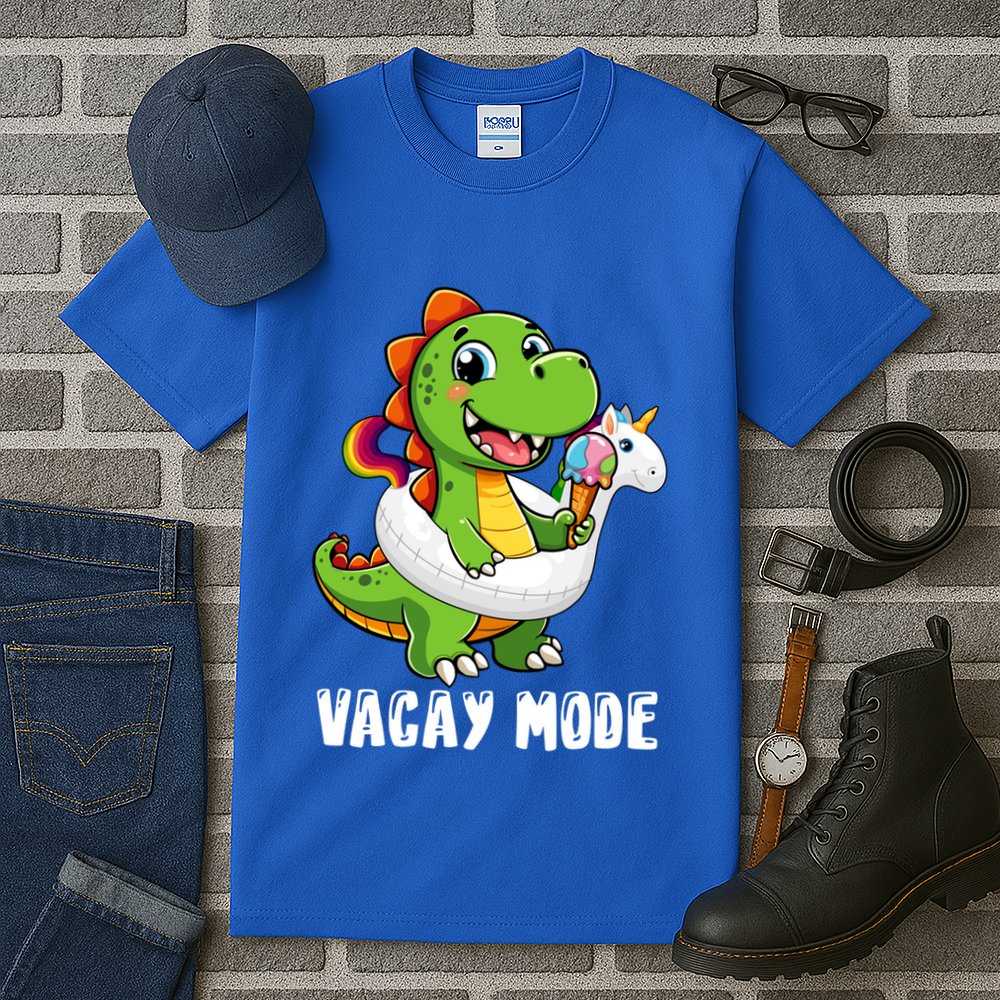 T Rex Unicorn Float Swimming Pool Party Swimmer Vacay Mode Great Gift Tall T-Shirt