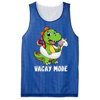 T Rex Unicorn Float Swimming Pool Party Swimmer Vacay Mode Great Gift Mesh Reversible Basketball Jersey Tank