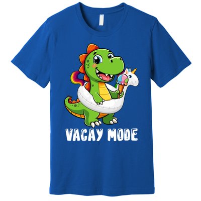 T Rex Unicorn Float Swimming Pool Party Swimmer Vacay Mode Great Gift Premium T-Shirt