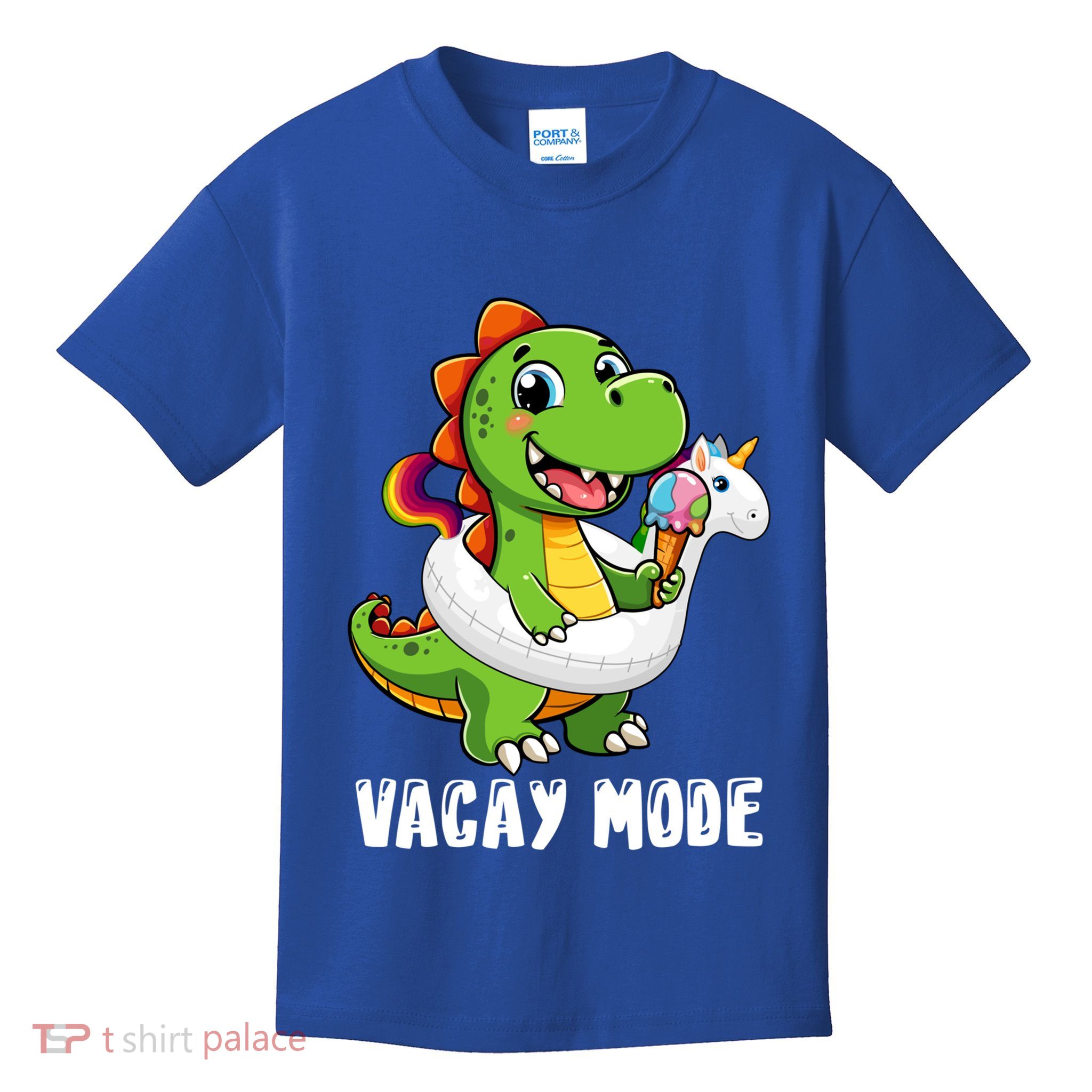 T Rex Unicorn Float Swimming Pool Party Swimmer Vacay Mode Great Gift Kids T-Shirt