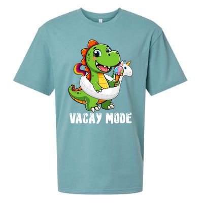 T Rex Unicorn Float Swimming Pool Party Swimmer Vacay Mode Great Gift Sueded Cloud Jersey T-Shirt