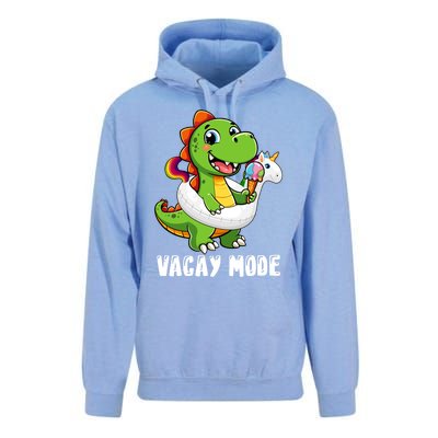 T Rex Unicorn Float Swimming Pool Party Swimmer Vacay Mode Great Gift Unisex Surf Hoodie