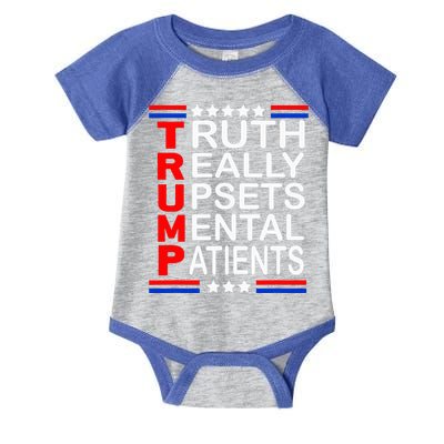 Trump Really Upsets Mental Patients Infant Baby Jersey Bodysuit