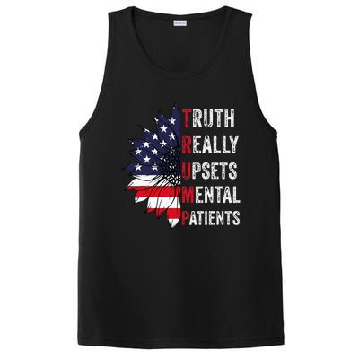 Truth Really Upsets Mental Patients Usa Patriotic Sunflower PosiCharge Competitor Tank