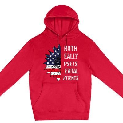 Truth Really Upsets Mental Patients Usa Patriotic Sunflower Premium Pullover Hoodie