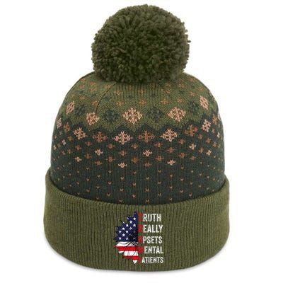 Truth Really Upsets Mental Patients Usa Patriotic Sunflower The Baniff Cuffed Pom Beanie