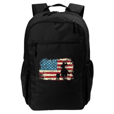 Team Roping USA Flag Cowboy Cowgirl Rancher Heading Heeler Backpack