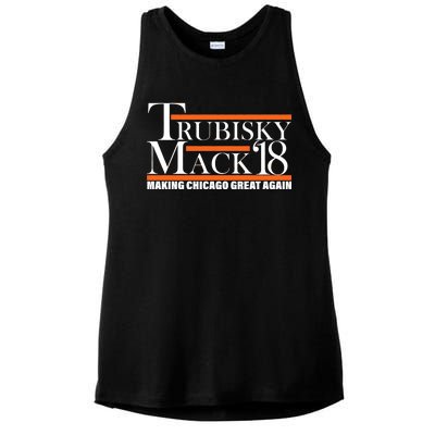 Trubisky Mack Make Chicago Great Again Ladies PosiCharge Tri-Blend Wicking Tank