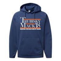 Trubisky Mack Make Chicago Great Again Performance Fleece Hoodie