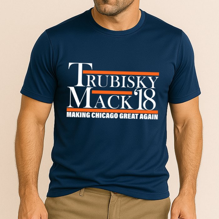 Trubisky Mack Make Chicago Great Again Cooling Performance Crew T-Shirt