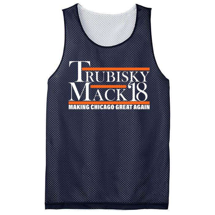 Trubisky Mack Make Chicago Great Again Mesh Reversible Basketball Jersey Tank