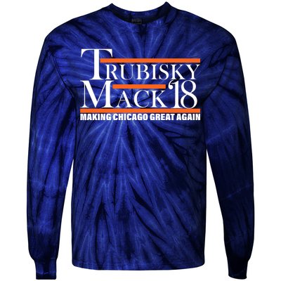 Trubisky Mack Make Chicago Great Again Tie-Dye Long Sleeve Shirt