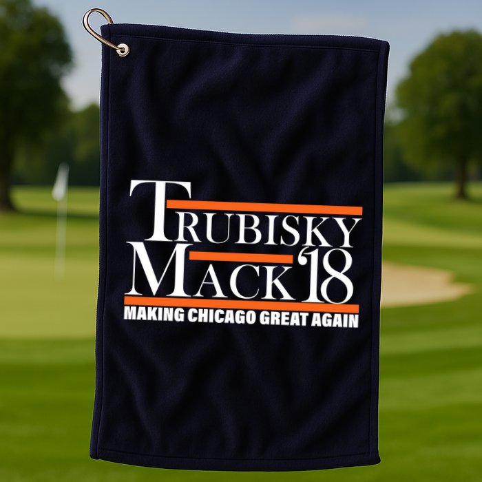 Trubisky Mack Make Chicago Great Again Golf Towel