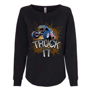 Truck It American Monster Truck Womens California Wash Sweatshirt