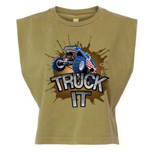 Truck It American Monster Truck Garment-Dyed Women's Muscle Tee