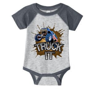 Truck It American Monster Truck Infant Baby Jersey Bodysuit