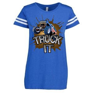 Truck It American Monster Truck Enza Ladies Jersey Football T-Shirt