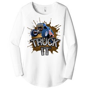 Truck It American Monster Truck Women's Perfect Tri Tunic Long Sleeve Shirt