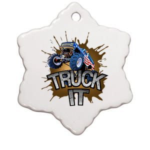 Truck It American Monster Truck Ceramic Star Ornament