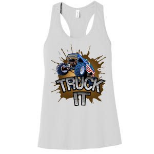 Truck It American Monster Truck Women's Racerback Tank