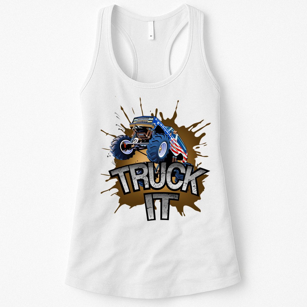 Truck It American Monster Truck Womens Tank Top