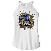 Truck It American Monster Truck Women's Perfect Tri Rocker Tank