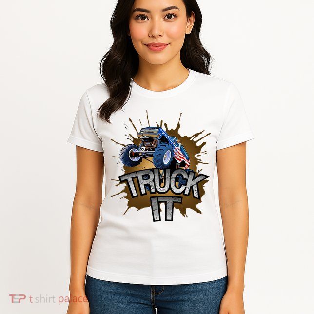 Truck It American Monster Truck Womens T-Shirt