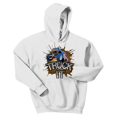 Truck It American Monster Truck Kids Hoodie