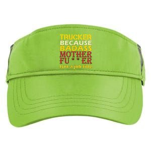 Trucker Badass Job Title  Adult Drive Performance Visor