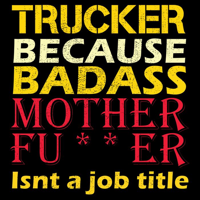 Trucker Badass Job Title  Cooling Performance Crew T-Shirt