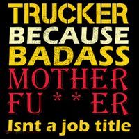 Trucker Badass Job Title  Sustainable Bucket Hat