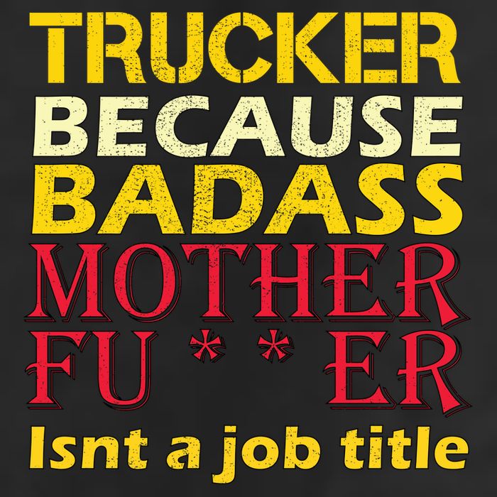 Trucker Badass Job Title  Adult Drive Performance Visor