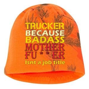 Trucker Badass Job Title  Kati - Camo Knit Beanie