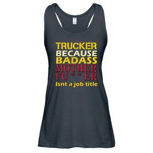 Trucker Badass Job Title  Ladies Essential Flowy Tank