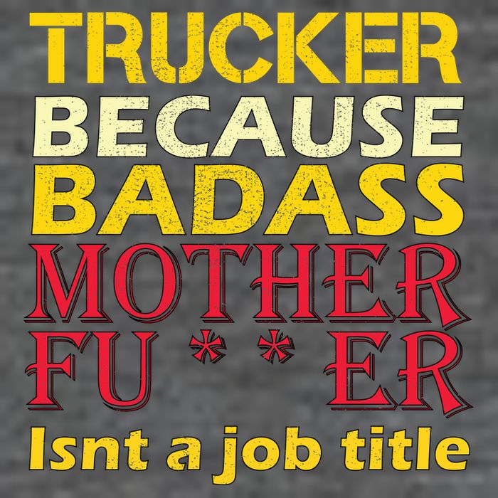 Trucker Badass Job Title  Zip Tote Bag