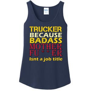 Trucker Badass Job Title  Ladies Essential Tank