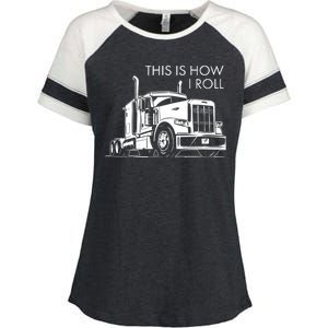 Truckers This Is How I Roll  Enza Ladies Jersey Colorblock Tee