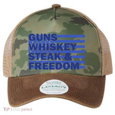 True American Guns Whiskey Steak Freedom Legacy Tie Dye Trucker Hat