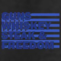 True American Guns Whiskey Steak Freedom 7 Panel Mesh Trucker Snapback Hat