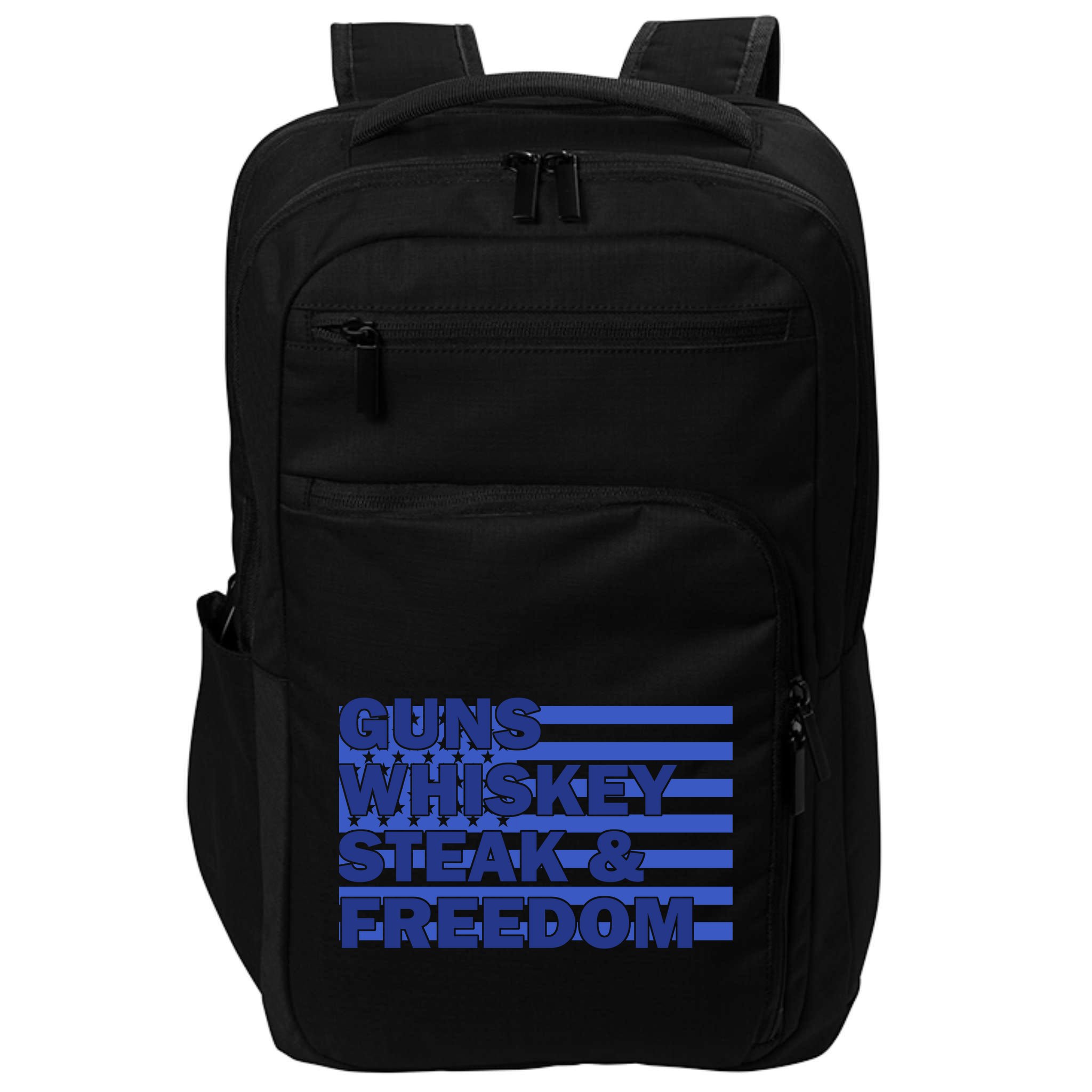 True American Guns Whiskey Steak Freedom Impact Tech Backpack