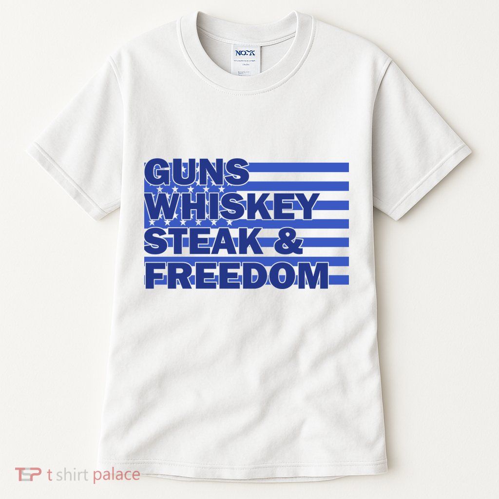 True American Guns Whiskey Steak Freedom Tall T-Shirt