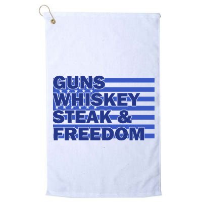 True American Guns Whiskey Steak Freedom Golf Towel